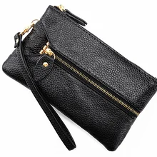 Litchi Stria, ключница из натуральной кожи, модный телефон, портмоне, многофункциональный клатч, органайзер для ключей, унисекс, Воловья кожа, кошелек D986