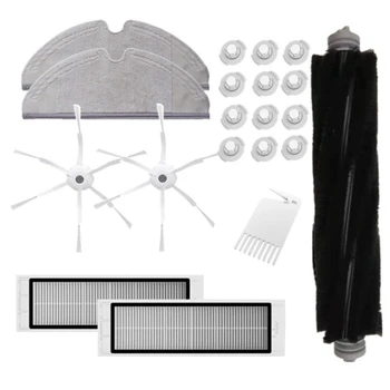 

20PCS Main Brush Side Brushes HEPA Filter Cleaning Tool Replacements for Roborock Vacuum Cleaner