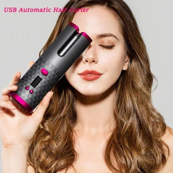 

Auto Ceramic Wireless Curling Iron Hair Waver Tongs Beach Waves Iron Curling Wand Air Curler USB Cordless Automatic Hair Curler
