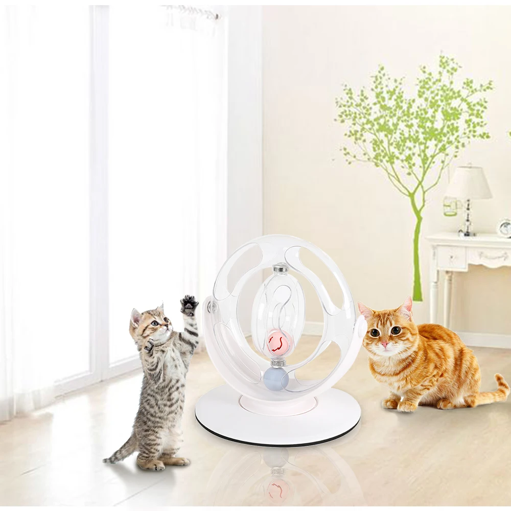 

Pet Cat Training Intelligence Interactive Toys Amusement Track Ball Toy Spinning Ball Toy Roller