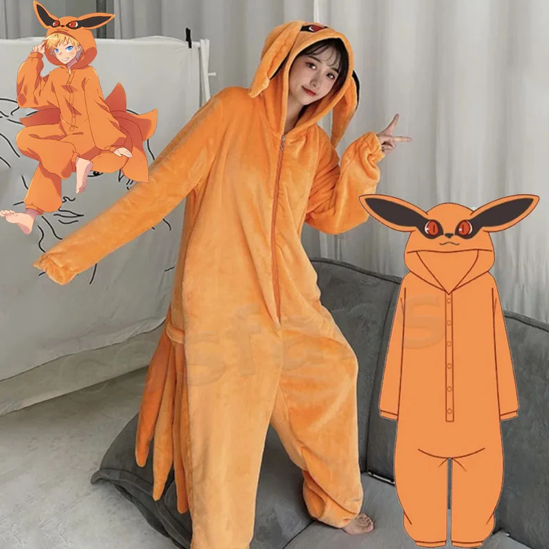 Naruto Mameluco De Zorro Naruto Kurama Kyubi Kigurumi Pijama