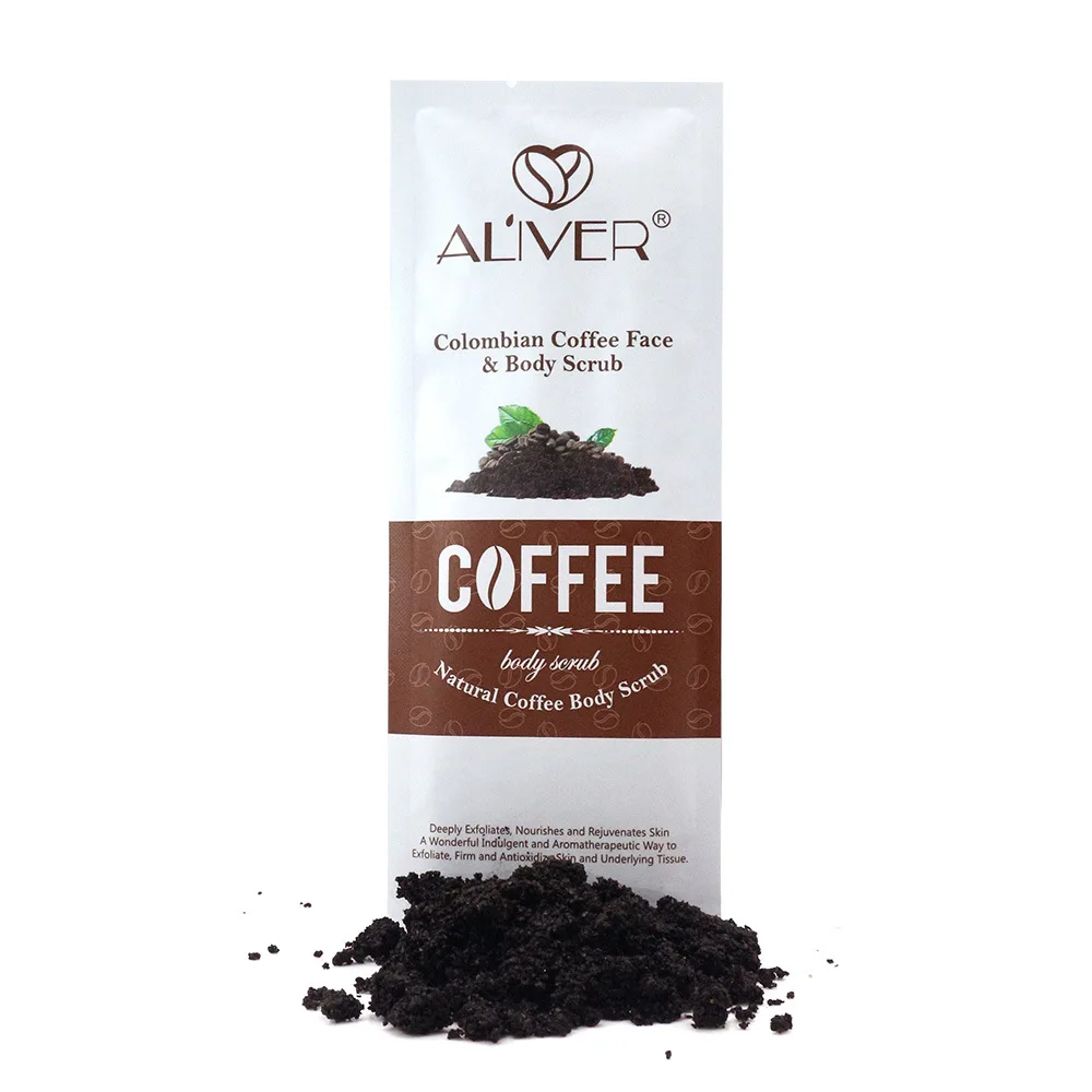 Cross border new aLIVER coffee scrub exfoliating to go dead skin deep clean body moisturizing spot 4