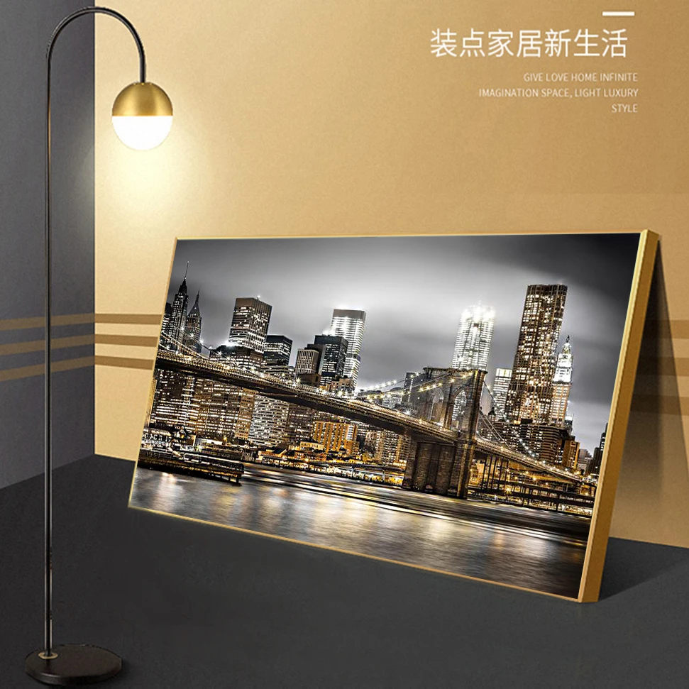 5D Diamond Painting City Night Scenery Full Square Diamond Embroidery Building Landscape Rhinestone Mosaic Wall Decor