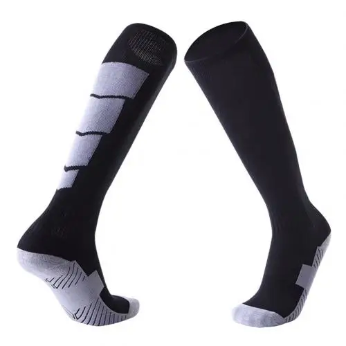 Новинка, высококачественные профессиональные дышащие мужские носки без пятки для футбола и тренировок - Цвет: Черный
