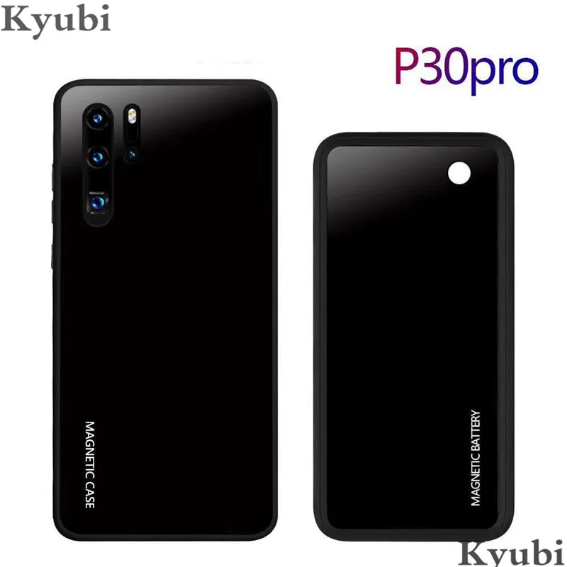 5000 мАч чехол для зарядного устройства для huawei P30 Pro внешний портативный магнитный беспроводной зарядный чехол для huawei P30 Pro - Цвет: P30 Pro Black
