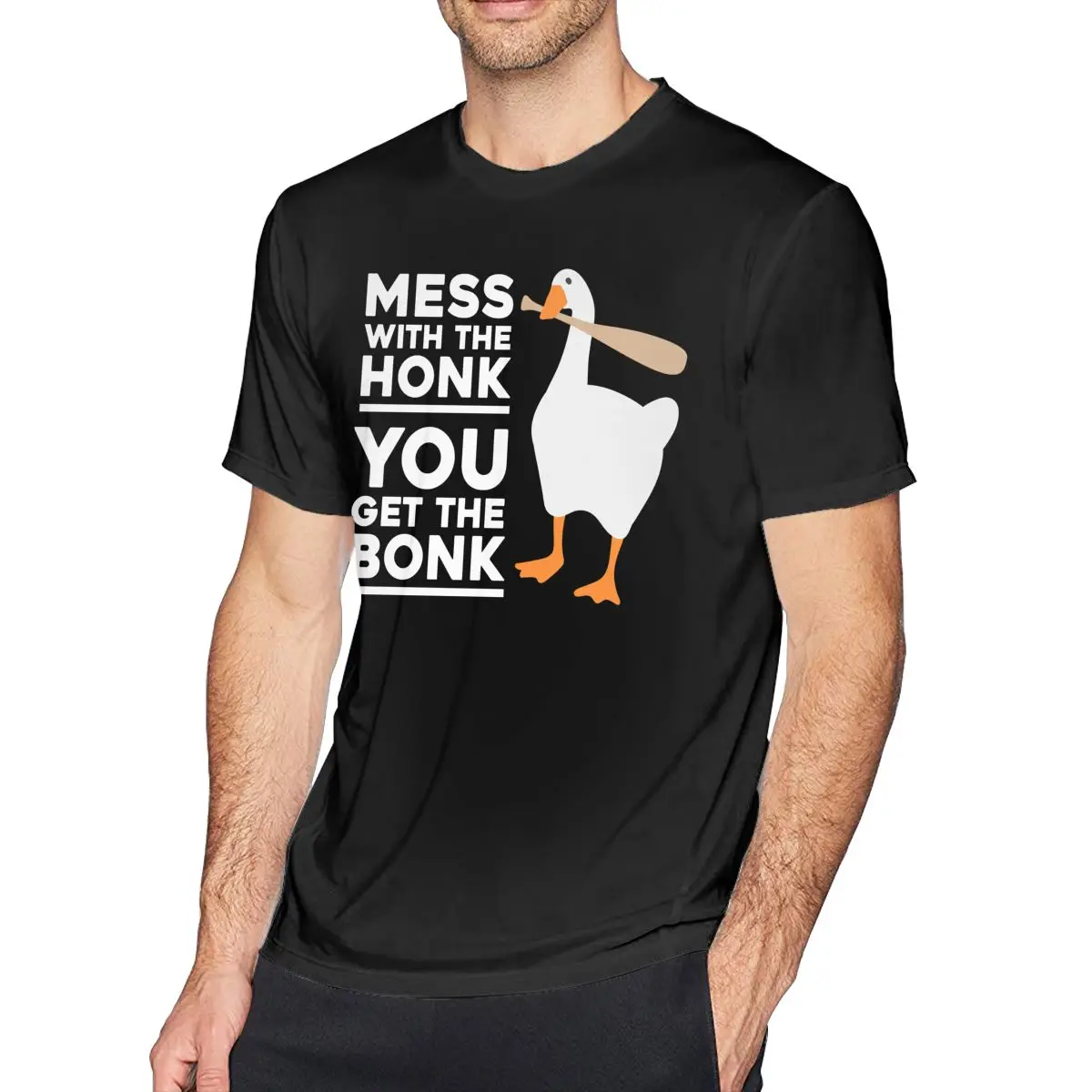 

Goose T Shirt Mess With The Honk T-Shirt Short Sleeve Printed Tee Shirt Awesome 4xl Beach Male Cotton Tshirt