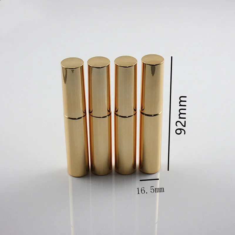 

Wholesale 8ml Empty Eyeliner Tubes Gold Mascara Bottles Eyelash Gel Bottle VE Oil Growth Fluid Containers Eye Makeup Package