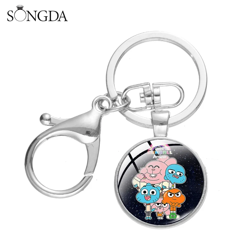 SONGDA удивительный мир Gumball брелок модный мультфильм рисунок забавные Висячие Подвески Брелок Подарки, держатель для ключей для детей