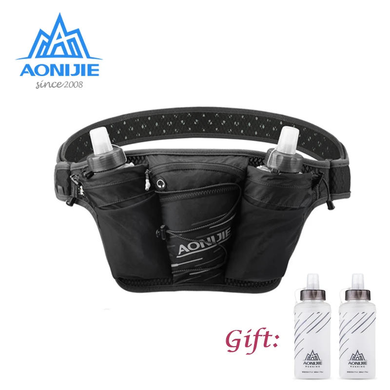 AONIJIE W959 марафон бег Велоспорт для бега, пояс для воды поясная сумка держатель сотового телефона бесплатно 2 шт 500 мл бутылка воды