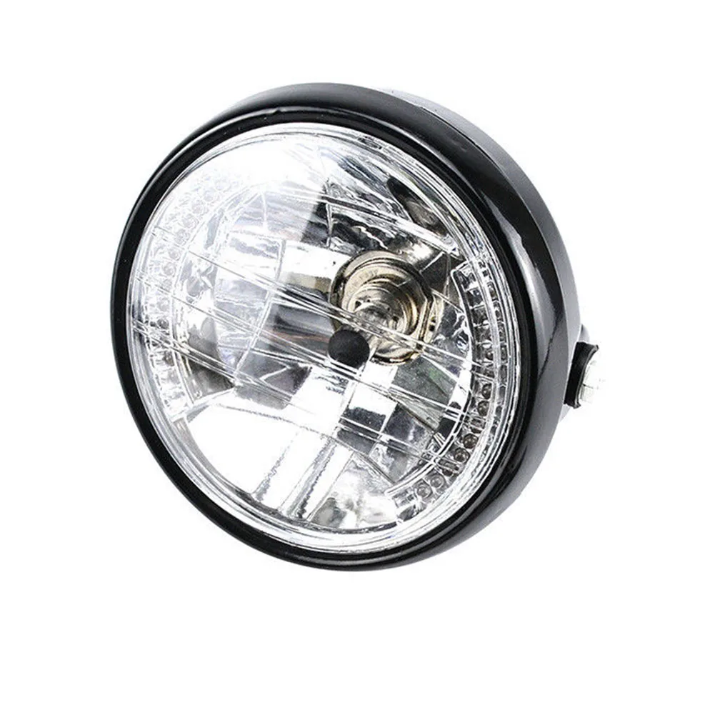 

Night Round Headlamp Spotlight Easy Install Brightness Turn Signal Professional Safety Moto Halogen Bulb Motorcycle Headlight