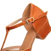 Children Girls Salsa Dance Shoes Kids Latin Tango Dance Shoes Low Heels 3.5cm Soft Sole Women Ballroom Dancing Shoes Sandals 6