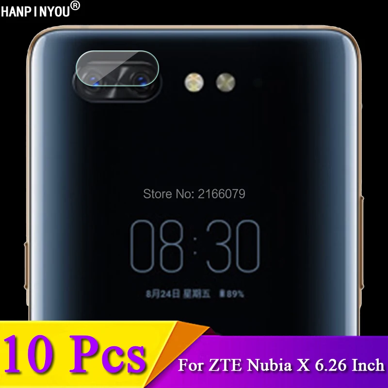 

10 Pcs/Lot For ZTE Nubia X NX616J 6.26" Rear Camera Lens Protective Protector Cover Soft Tempered Glass Film Guard