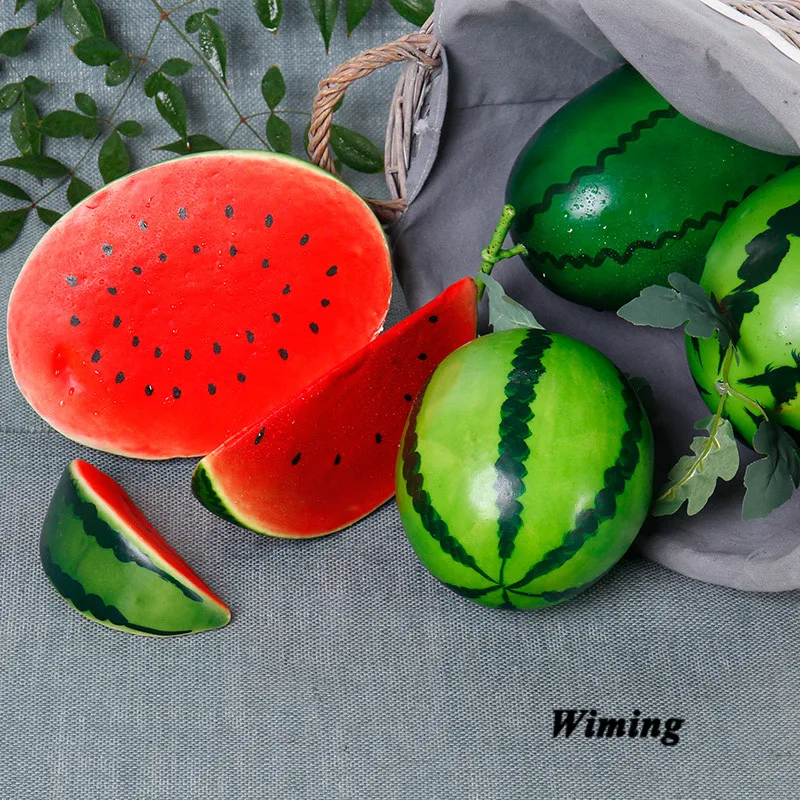 

large Artificial Simulation Watermelon Fruit model Table Ornament family home decor festive party supplies props