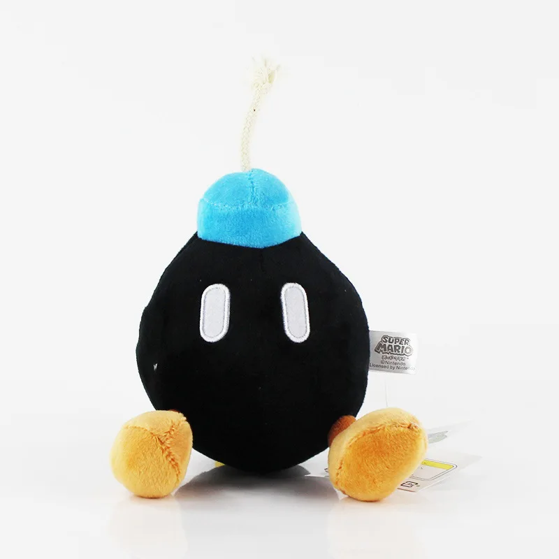 14 см Супер Марио Bros Плюшевые Bob-omb Bomb мягкие игрушки куклы, чучела животных Черные милые забавные игрушки для детей