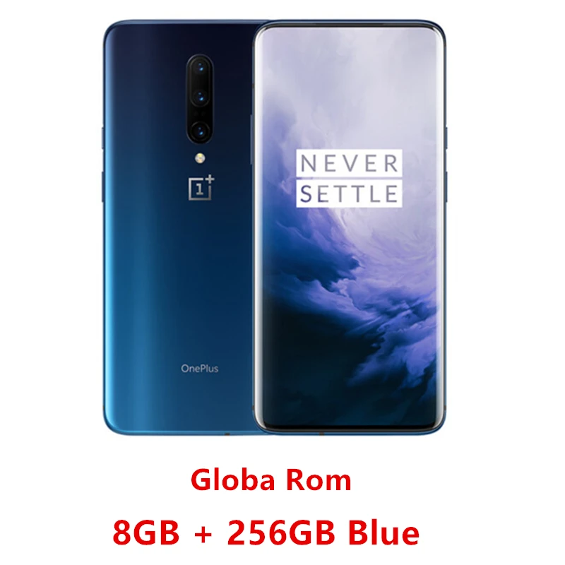 Глобальный Встроенная память Oneplus 7 Pro смартфон 6,67 дюймов 3120*1440 Android 9 Snapdragon 855 48,0 МП камеры ближняя бесконтактная связь(NFC) 5V 6A мобильного телефона - Цвет: 8GB 256GB Blue