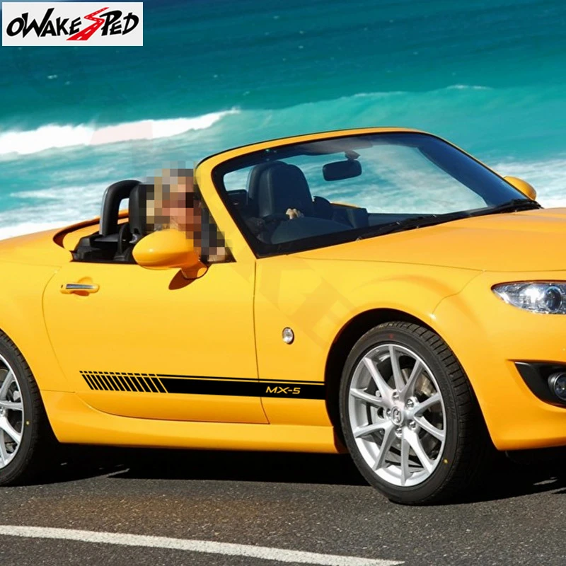 Автомобильные двусторонние полосы юбка Декоративные наклейки для Mazda MX 5 Racing