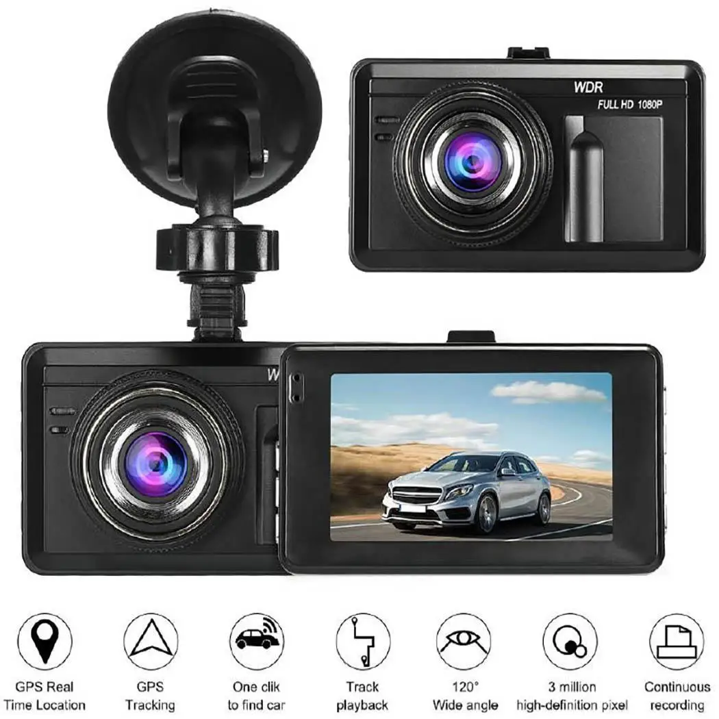 Прочный практичный HD ЖК-дисплей Широкоугольный объектив 3MP автомобиль до 64 Гб TF карта 140 водительский рекордер для общего