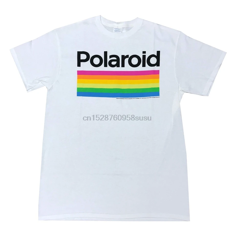 Polaroid камера фильм логотип Винтажный стиль Футболка мужская (Xl) Горячая Летняя