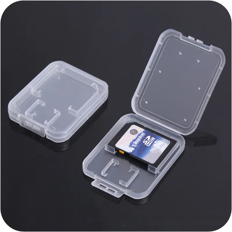 SD Card TF Memory Card Storage Protection Box Camera Small White Box High grade Plastic Transparent 3