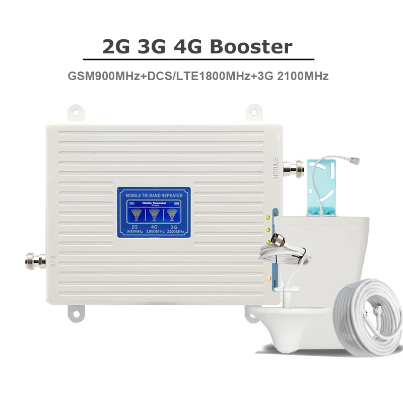 Ретранслятор GSM 2G 3G 4G Усилитель сотового телефона трехдиапазонный усилитель