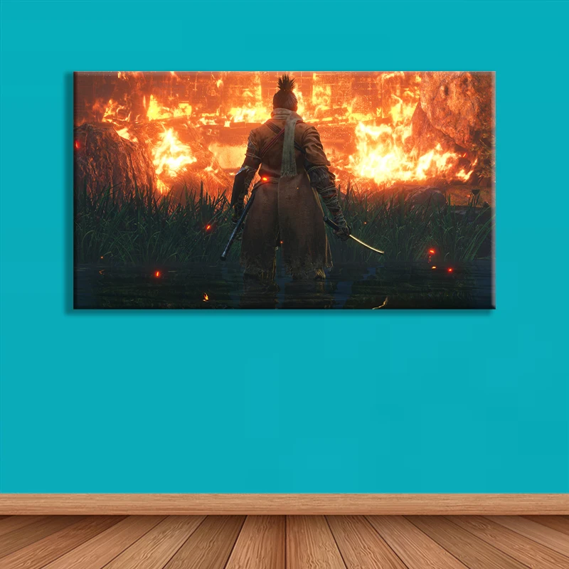 Печать художественной игры искусство SEKIRO тени умирают дважды Постер печать на