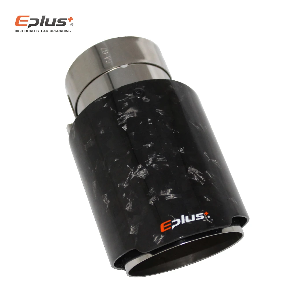 Eplus Car Glossy Scattered Pattern Carbon Fiber Muffler Tip Exhaust