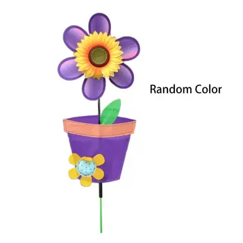 

Colorful Sunflower Pot Windmill Wind Spinner Yard Lawn Garden Decor Outdoor Toys