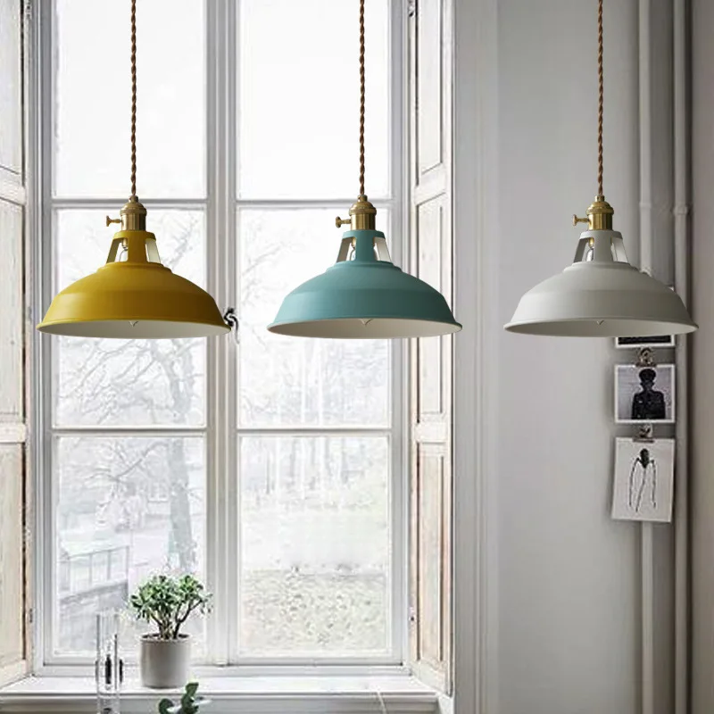 Colorful Pendant Light - Flora is inspired by industrial style with a touch of festive colors for a joyful atmosphere.