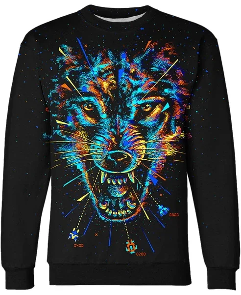 sweatshirt PLstar Космос животное Untamed галактика Волк 3d толстовки/Толстовка зима осень забавные длинные selvee Harajuku уличная одежда - Цвет: sweatshirt