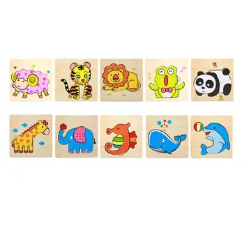 

Wooden 3D Animal Jigsaw Puzzle Board Skillful Design and Exquisite Appearance Kids Educational Toys for 1 3 6 Years Baby