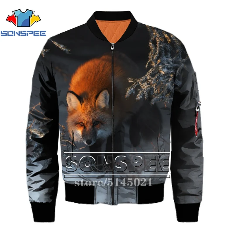 SONSPEE Animal Fox 3D принт Харадзюку Топ Летающая куртка Авиатор Пилот мужские куртки бомбер женская модная повседневная одежда G14 - Цвет: Лаванда