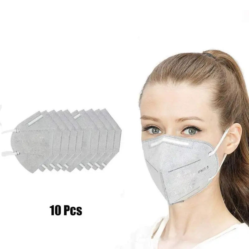

10pcs Unisex Foldable Vertical Nonwoven Folding Dust Mask PM 2.5 Breathable Mask
