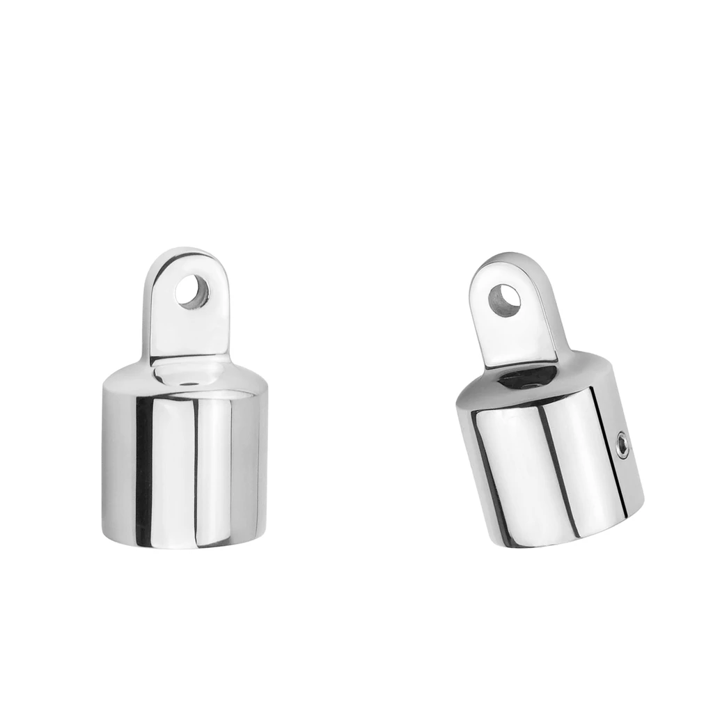2pieces Marine Stainless Steel Eye End Cap Bimini Top Fitting/Hardware 1''