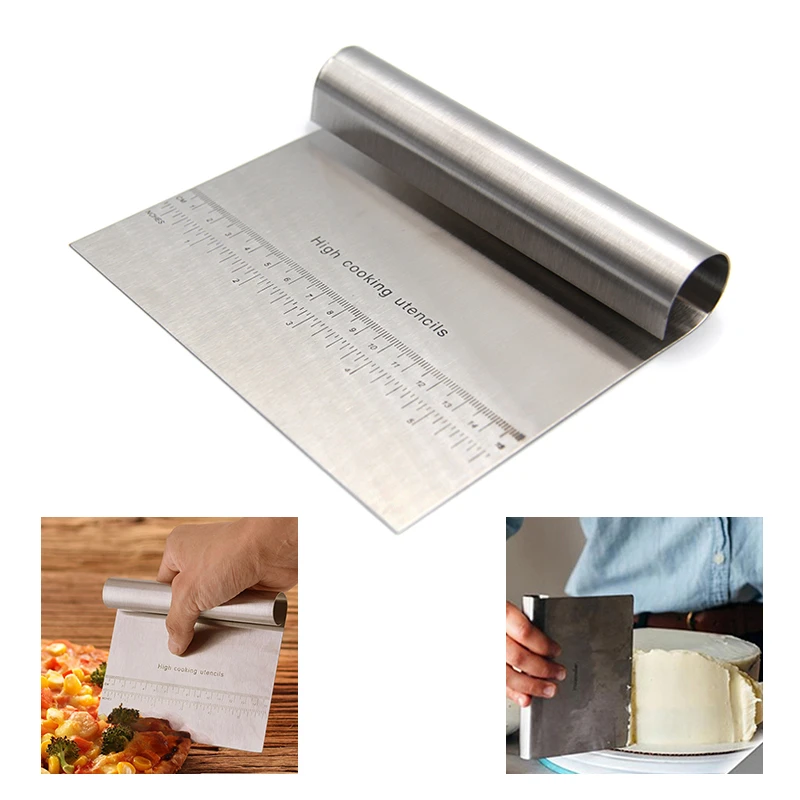 Stainless Steel Pizza Cake Dough Scraper Pastry Baking Tool Dough Kitchen Stainless Steel Pizza Cake Dough Scraper Pastry Baking Tool Dough Kitchen