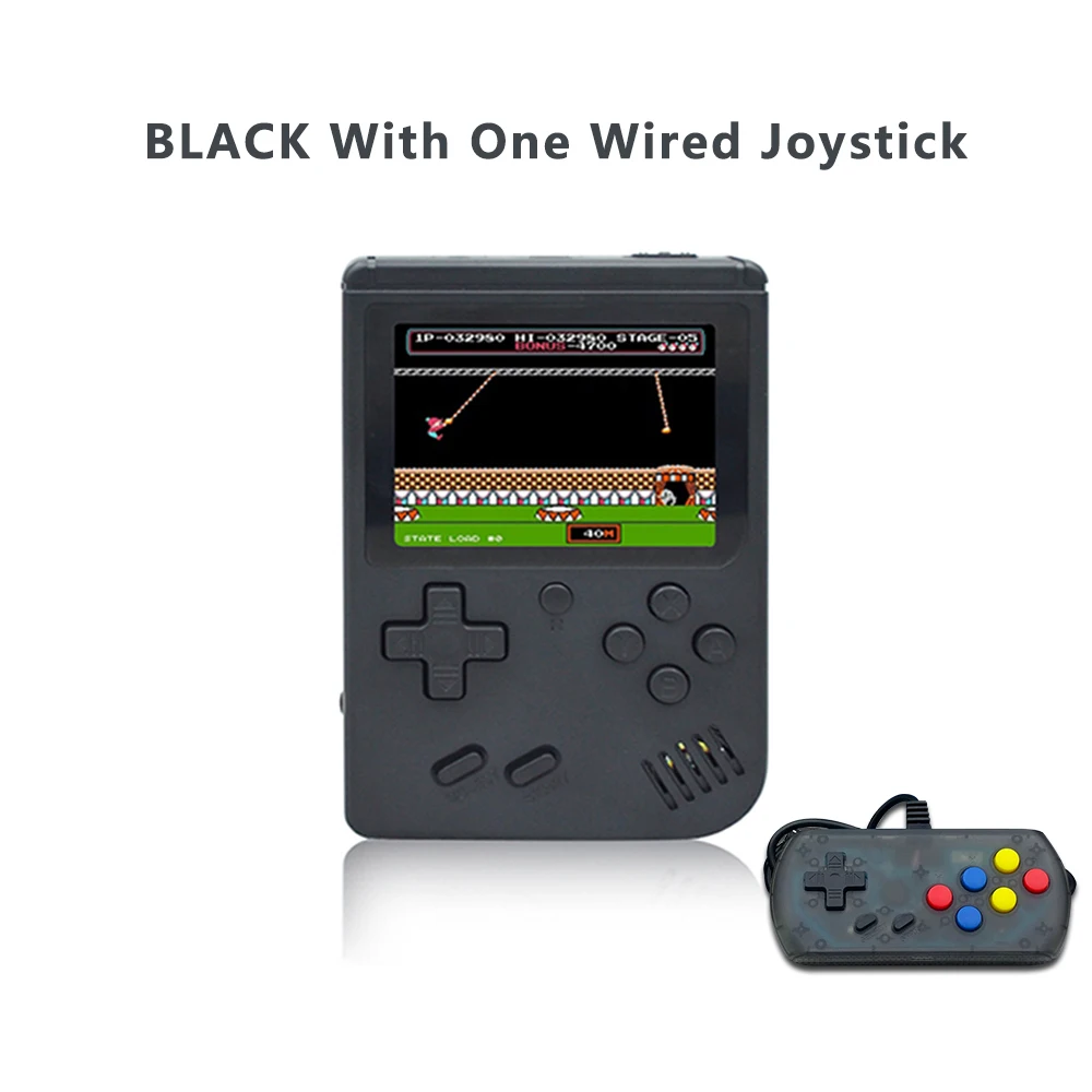 Black and joystick Видеоигра Ретро консоль 8 бит ретро мини карманный портативный игровой плеер встроенный 168 классические игры лучший подарок для ребенка Ностальгический - Цвет: Black and joystick