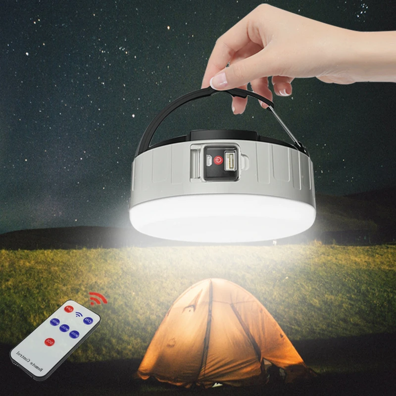 

Camping Light Solar Powered Lantern USB Rechargeable Led Flashlight For Fishing Camping Supplies Power Bank Outdoor Lighting