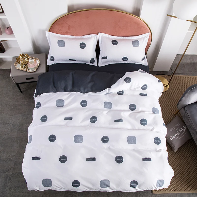 White Bedding Sets simple Quilt Cover sets Pillowcase Warm Soft bed twin full queen king duvet cover luxury bedclothes | Дом и сад