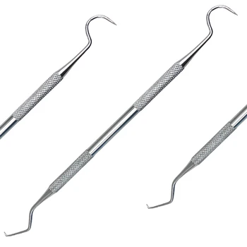 

1pc Dental Probe Stainless Steel Double Ends teeth whitening Hook Pick Dental cleaning tools instruments dentistry dentist tools