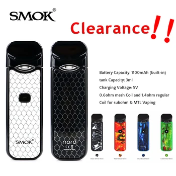 

Clearance! SMOK Nord Kit Built-in 1100mAh Battery&3ml Pod Cartridge Electronic Cigarette Starter Kit Vs Nord 2 Rpm40 Rpm80 Pro