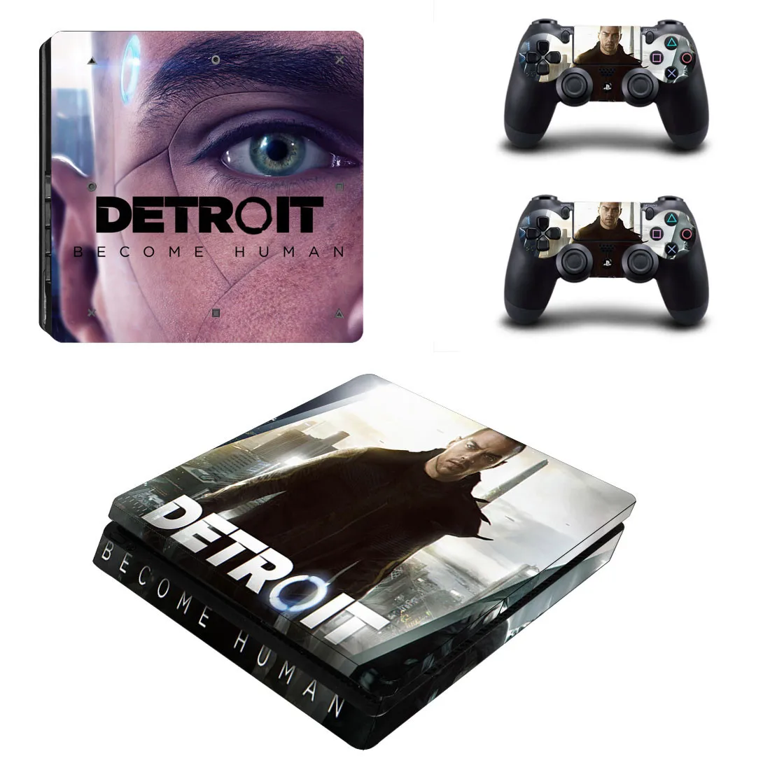 Detroit стать человеком PS4 Slim sticker s Play station 4 наклейки кожи наклейки для playstation 4 PS4 Slim консоль и контроллер кожи