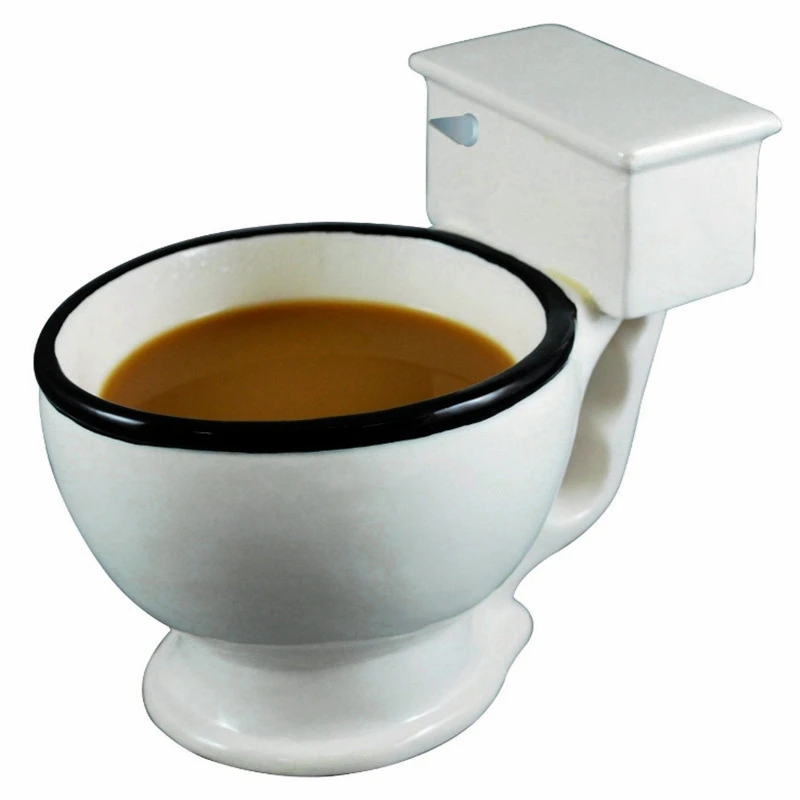 novelty toilet ceramic mug with handle 300ml coffee tea milk ice
