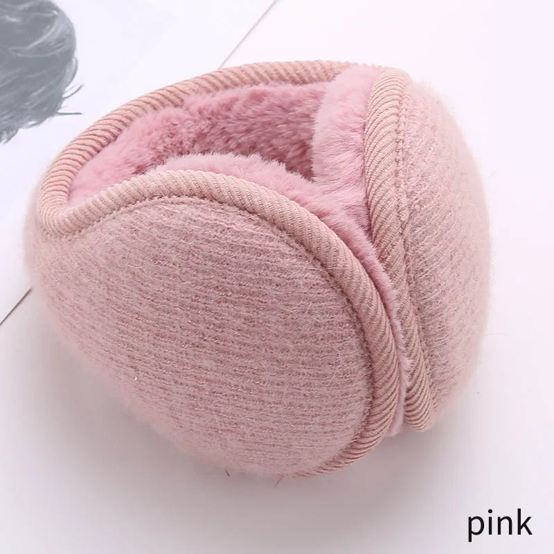 pink Модные мужские женские зимние ухо теплые наушники складные ушные вкладыши защита ушные наушники рождественские подарки - Цвет: pink