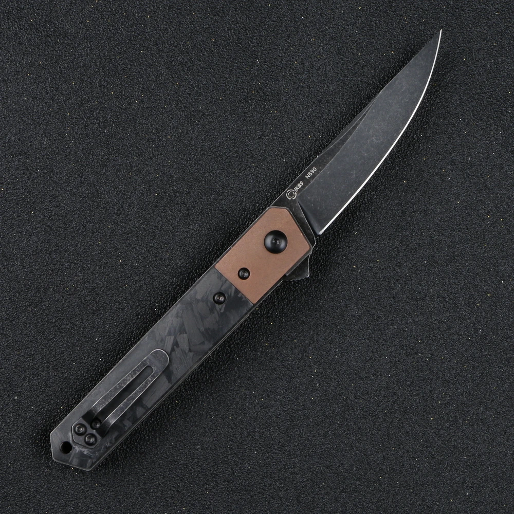 Kanedeiia Kwaiken Flipper Тактический убийца CF волоконная ручка N690 стальной японский стиль