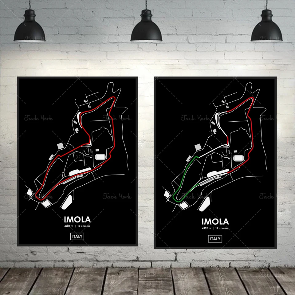 

Постер с дорожной картой Италии Imola