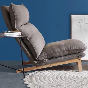 

Lin's Wood Industry Nordic Lazy Sofa Balcony Leisure Chair Tatami Single Bedroom Small Sofa Chair Ls075