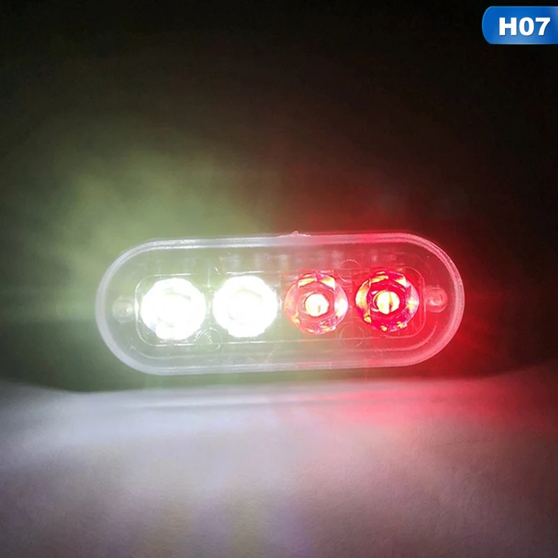 4 мигающий светодиод Предупреждение светильник Strobe решетка огни мигающий светильник бар для грузовиков автомобильный проблесковый маячок Amber цвет: желтый, белый движения светильник 12 V-24 V - Цвет: CLG0361H07