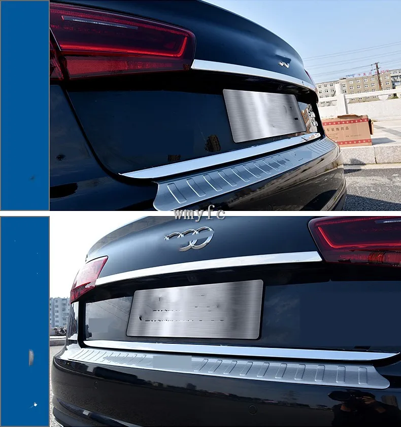 Накладка на заднюю дверь автомобиля, наклейка на задний багажник для Audi A6 C7 2013 накладка на задний бампер 1 шт