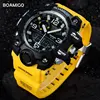 Men Sports Watches BOAMIGO Brand Digital LED Orange Shock Swim Quartz Rubber Wristwatches Waterproof Clock Relogio Masculino ► Photo 3/6