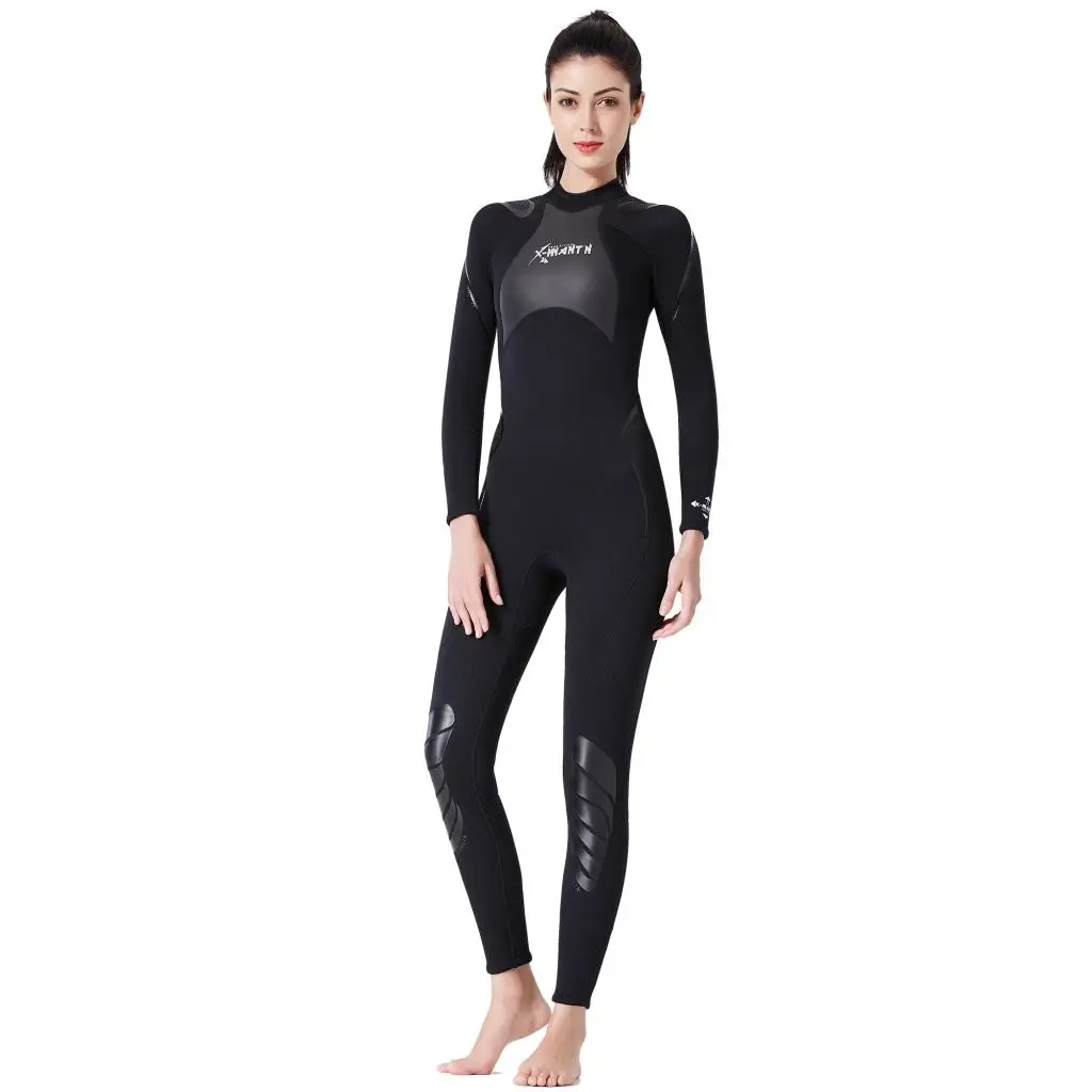 3mm Neoprene Wetsuit, Women Full Suit Scuba Diving Surfing Swimming Thermal Swimsuit Rash Guard - Various Sizes