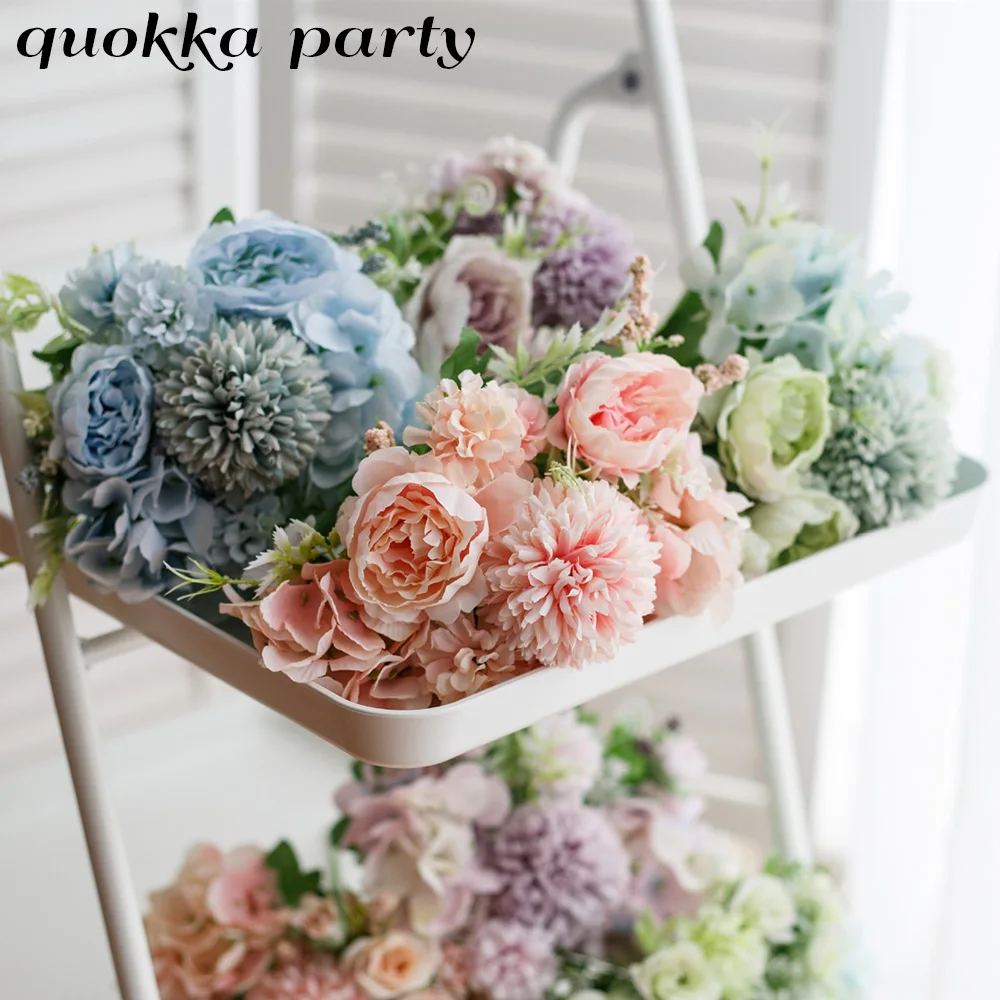 1 букет украшение для дома отеля Европейский искусственный шелковые